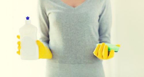 Professional cleaner in Collierswood cleaning a bright living room