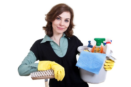 Professional builders cleaning in a renovated Collierswood property
